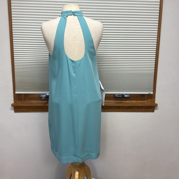 BCBGMaxAzria NWT Ocean Teal Doris Halter Mini Dress Size Medium - Picture 5 of 11